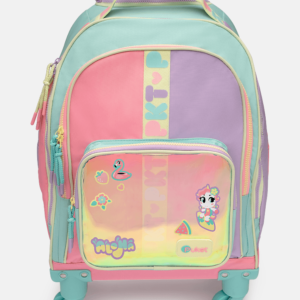 Mochila com Rodinha 360 Color Block Rosa