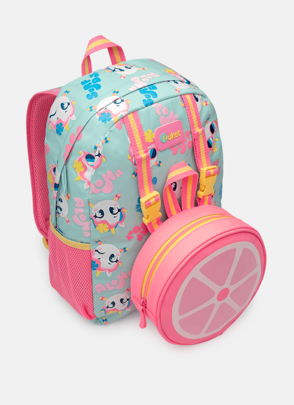 Mochila Costas com Lancheira Unicórnio Aloha - Imagem 2