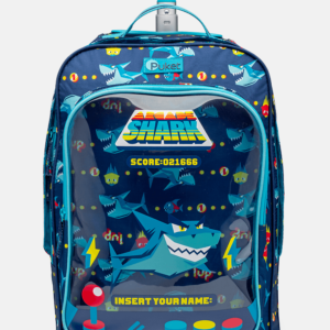 Mochila Escolar com Rodinha Tubarão Gamer