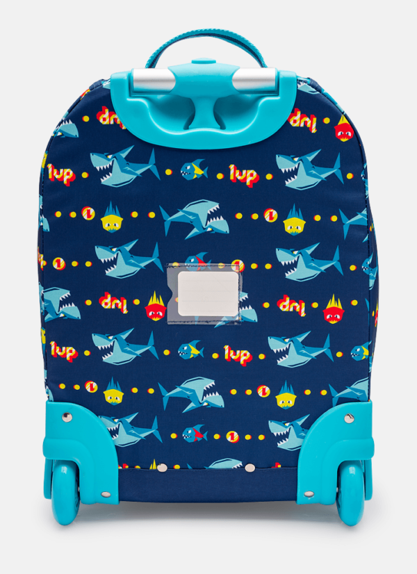 Mochila Escolar com Rodinha Tubarão Gamer - Imagem 2