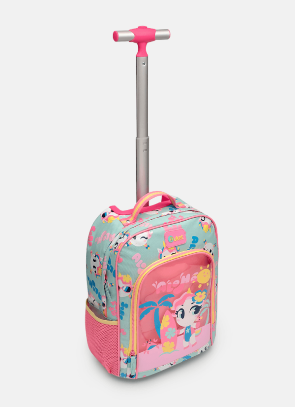 Mochila Média com Rodinha Unicórnio Aloha - Imagem 2
