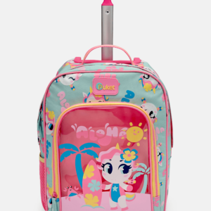 Mochila Média com Rodinha Unicórnio Aloha