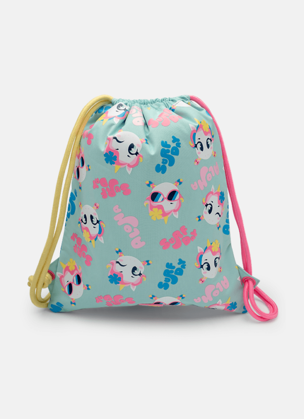 Mochila Sacola Costas Unicórnio Aloha - Imagem 2