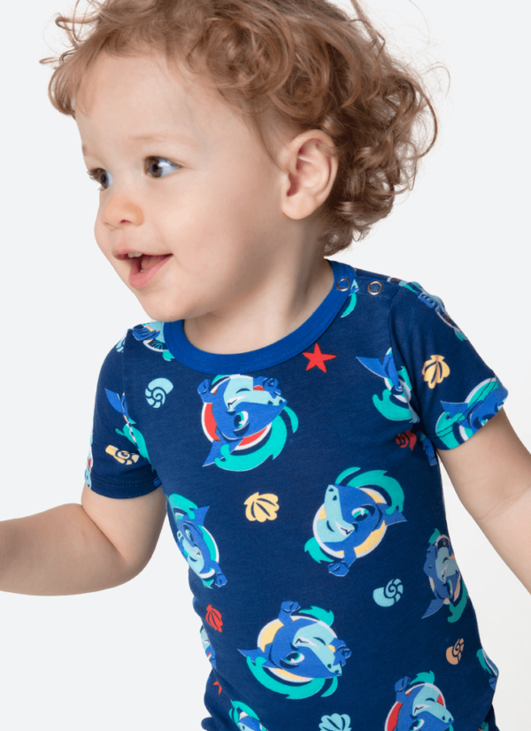 Pijama Curto Macacão Manga Curta Viscolycra Masculino - Imagem 2