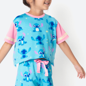 Pijama Manga Curta Viscolycra Menina Stitch