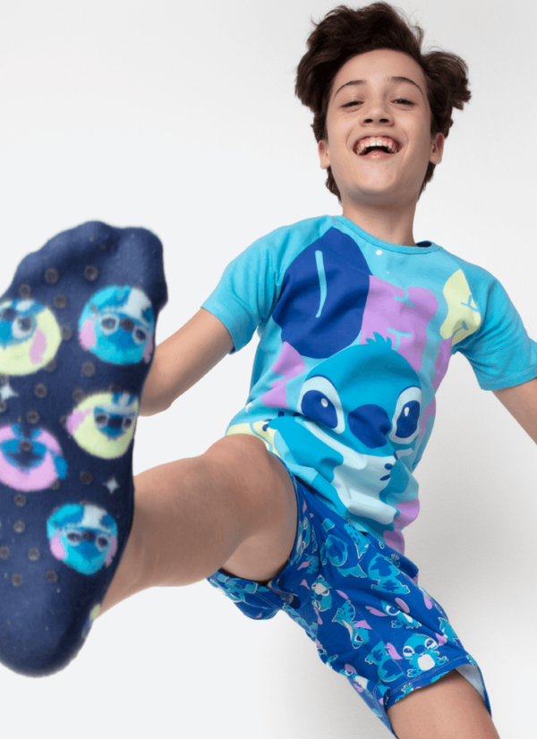 Pijama Manga Curta Viscolycra Menino Teen Stitch - Imagem 3