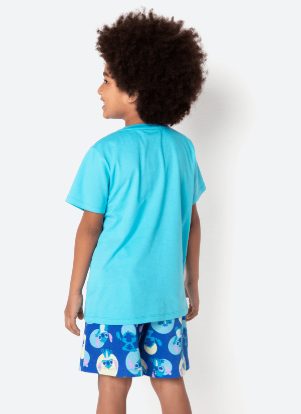 Pijama Manga Curta Algodão Menino Stitch - Imagem 3