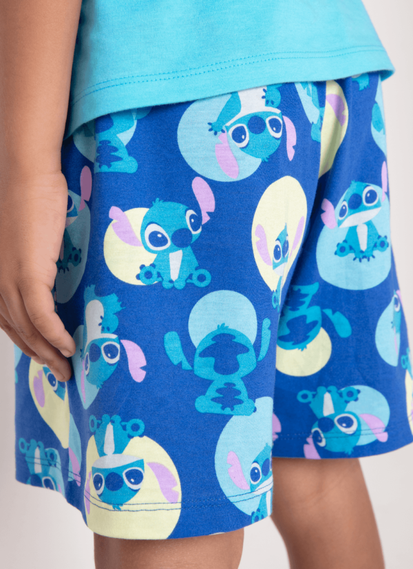 Pijama Manga Curta Algodão Menino Stitch - Imagem 5