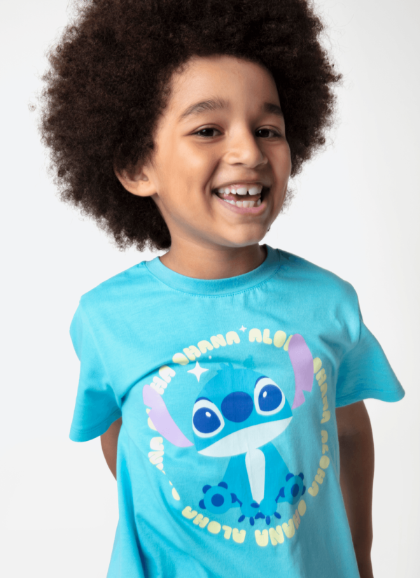 Pijama Manga Curta Algodão Menino Stitch - Imagem 2