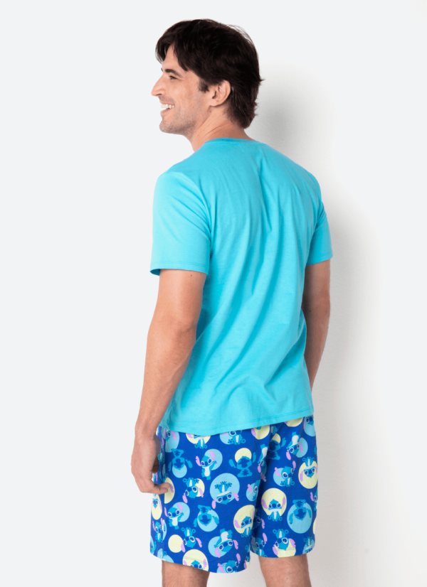 Pijama Manga Curta Algodão Masculino Stitch - Imagem 2