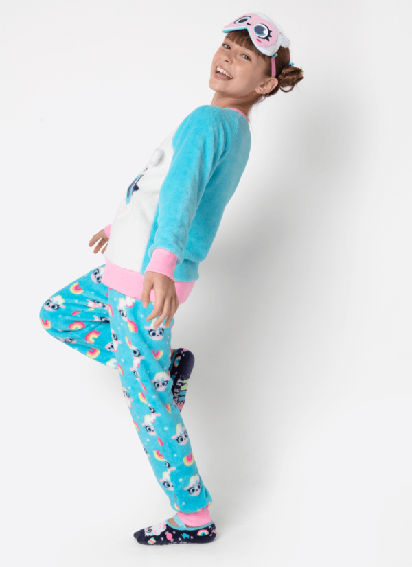 Pijama Manga Longa Soft Menina Teen Ovelha - Imagem 3