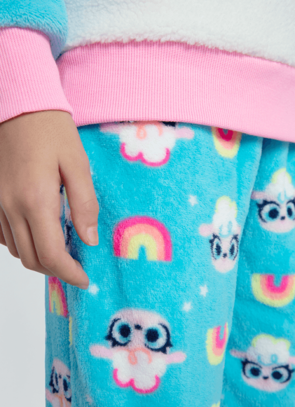 Pijama Manga Longa Soft Menina Teen Ovelha - Imagem 4