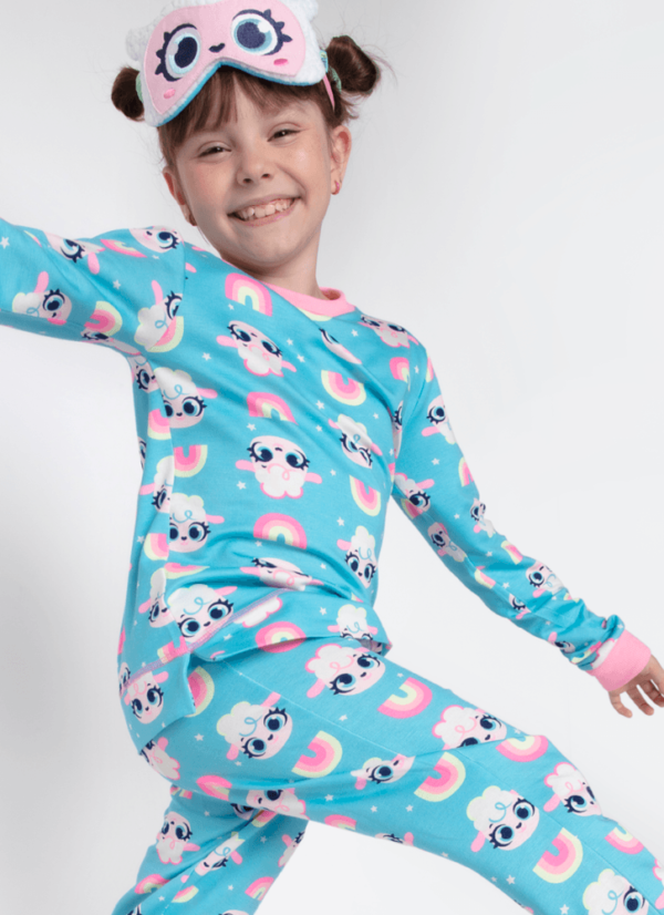 Pijama Manga Longa Viscolycra Menina Ovelha - Imagem 5