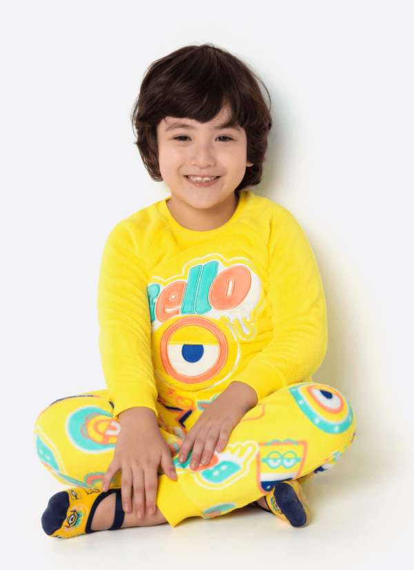 Pijama Manga Longa Soft Unissex Kids Minions - Imagem 6
