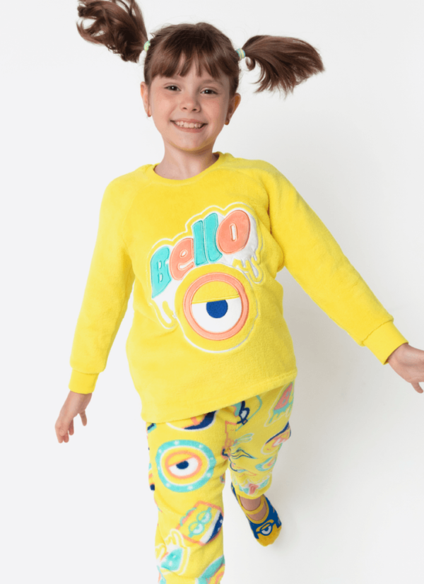 Pijama Manga Longa Soft Unissex Kids Minions - Imagem 2