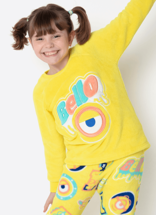 Pijama Manga Longa Soft Unissex Kids Minions - Imagem 4