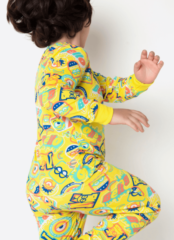Pijama Manga Longa Viscolycra Unissex Minions - Imagem 3