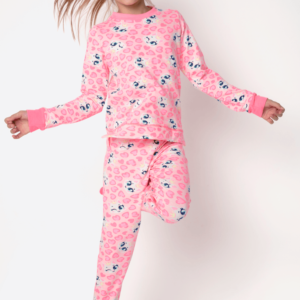 Pijama Manga Longa Ultra Visco Menina Teen Gata Romântica