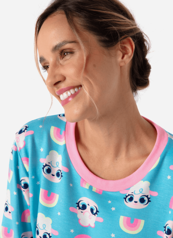 Pijama Manga Longa Ultra Visco Feminino Ovelha - Imagem 2