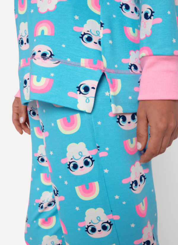 Pijama Manga Longa Ultra Visco Feminino Ovelha - Imagem 3