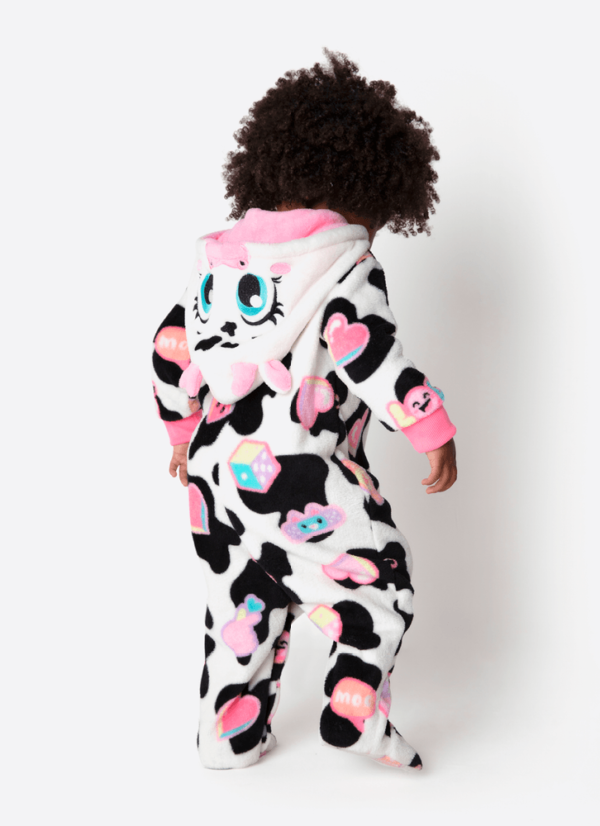 Pijama Manga Longa Soft Bebê Menina Vaca Patches - Imagem 3