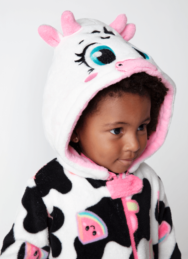 Pijama Manga Longa Soft Bebê Menina Vaca Patches - Imagem 4