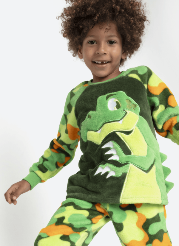 Pijama Manga Longa Soft Menino Dino Trio - Imagem 2