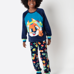 Pijama Manga Longa Soft Menino Raposa Gamer