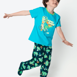 Pijama Manga Curta Algodão Menino Dino Miami