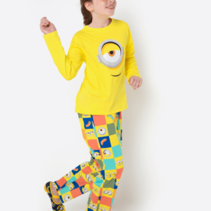 Pijama Manga Longa Algodão Menina Teen Minions
