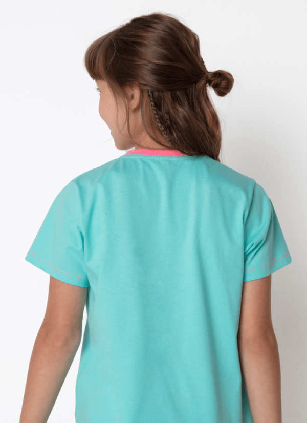 Pijama Manga Curta Algodão Menina Teen Pet Sereia - Imagem 4