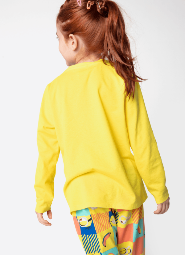Pijama Manga Longa Algodão Menina Minions - Imagem 4