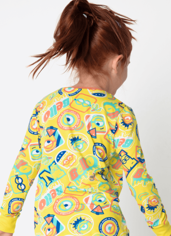 Pijama Manga Longa Viscolycra Menina Minions - Imagem 3
