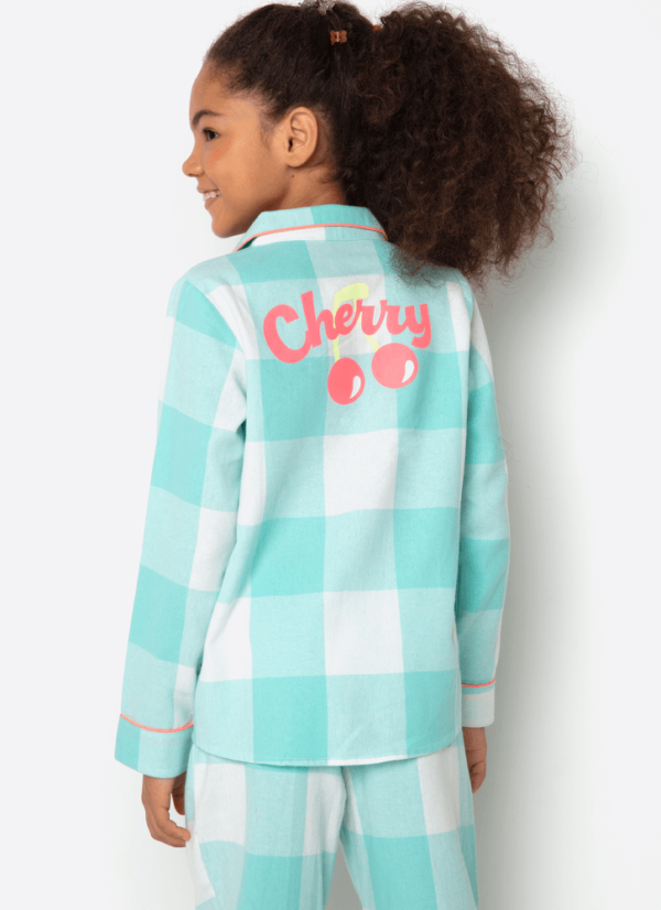 Pijama Manga Longa Flanelado Menina Teen Cherry - Imagem 2