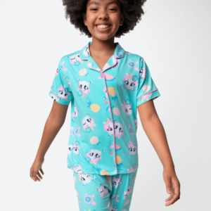 Pijama Manga Curta Viscolycra Menina Teen Unicórnio Aloha