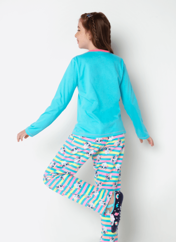 Pijama Manga Longa Algodão Menina Teen Ovelha - Imagem 3