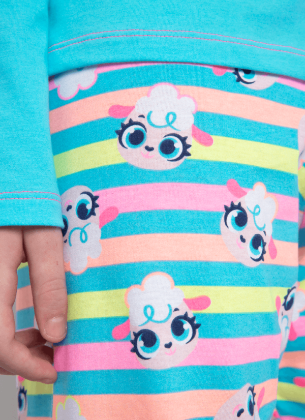 Pijama Manga Longa Algodão Menina Teen Ovelha - Imagem 4