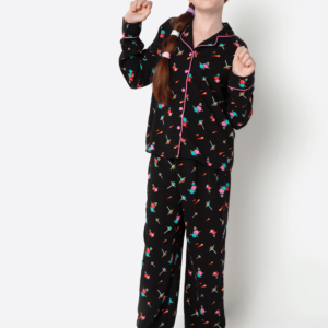 Pijama Manga Longa Viscose Menina Teen Space Food