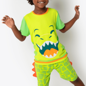 Pijama Manga Curta Fantasia Viscolycra Menino Dino