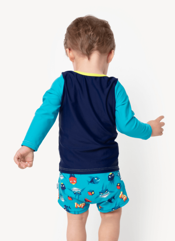 Sunga Boxer Bebê Menino Tubarão Gamer - Imagem 2