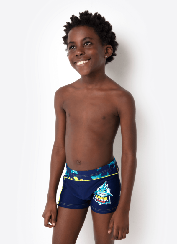 Sunga Boxer Estampada Menino Tubarão Gamer - Imagem 3