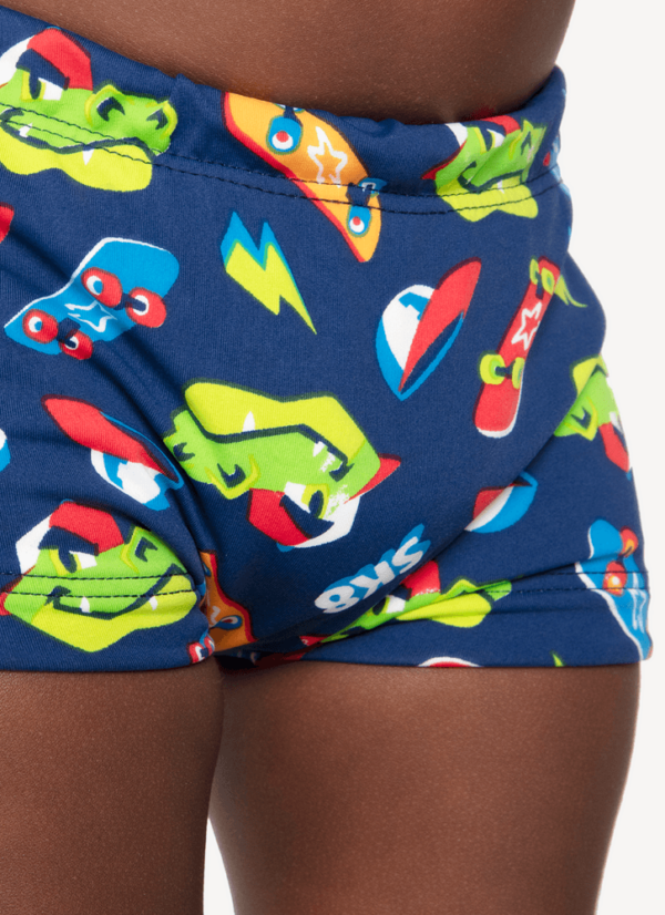 Sunga Boxer Bebê Menino Dinossauro Skate - Imagem 3