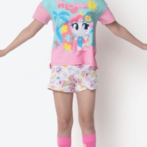 Pijama Manga Curta Viscolycra Menina Teen Unicórnio Aloha