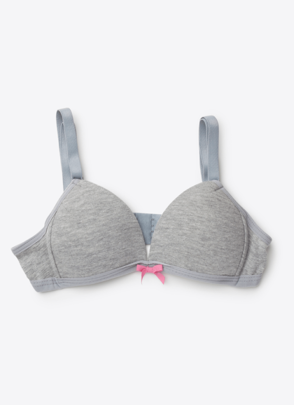 Conjunto Sutiã e Calcinha Cinza Claro Teen - Imagem 2