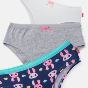 Leve 3 Pague 2: Kit Calcinha Infantil Coelho